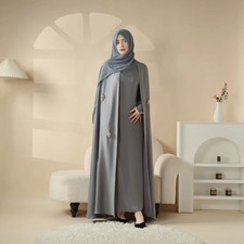 Moroccan Caftan Latest Design Abaya With Attached Belt And  Hijab