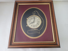 Large Vintage Ken Broadbent Quality Collages Pocket Watch Chain Wall Clock 15x17