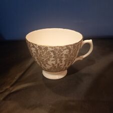 Set of 6 (£1 each) Vintage Royal Vale floral gold-filigree bone china tea cups