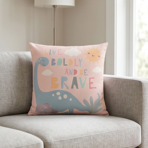 Dinosaur cushion brave - dinosaur,