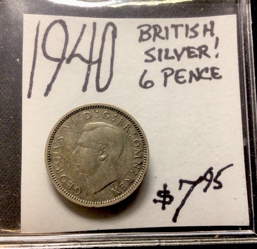 1940 british silver pence - british,