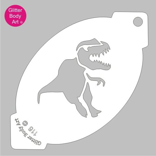 Rex dinosaur face - face, paint