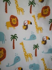 Safari animal children's bedroom Nursery pleated Blackout Curtains & Tie backs