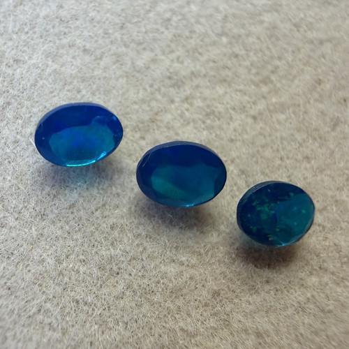 4mm natural blue oval polished - 4mm,