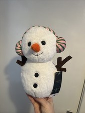 Snowman Plush With Ear Muffs