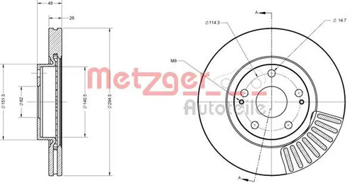 Brake disc front axle left - 2x,