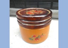 vintage USSR ROUND WOOD BOX