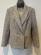 La Redoute Boucle Jacket Blazer Designer Size 14 Check Smart
