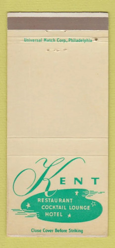 Matchbook cover kent - matchbook,