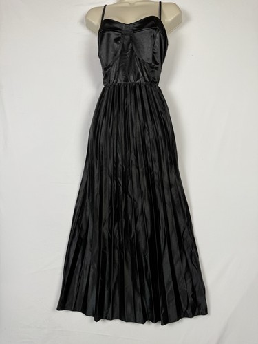 Cider black satin pleated midi - pleated,
