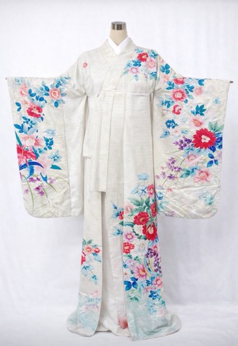 Vintage japanese furisode - vintage,