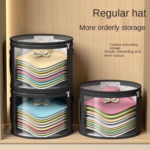 Hat storage bucket round box - round,