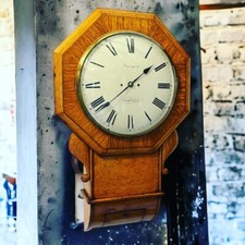 Double Fusee Tavern Clock, Convex Glass, Huge In Size, Top Quality Piece.