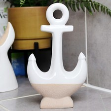 Ceramic Anchor Ornament White
