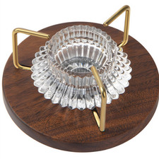 Teapot Warmer Black Walnut with Metal Stand – Tea Light Heater for All Teapots