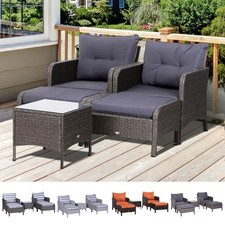 5 Pcs PE Rattan Garden Patio