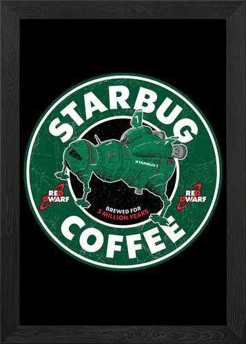 Starbug coffee framed - coffee, art