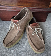 BARBOUR Men's Tan Suede Lace-Up Moccasins/Shoes UK 8