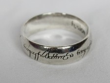 Lord Of The Rings One Ring 925 Sterling Silver Replica by Fusion Size Y-Y.5