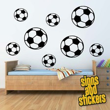 12 football ball wall stickers wallpaper bedroom child Decal sport kids
