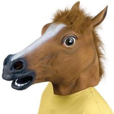 ADULT HORSE RUBBER HEAD MASK