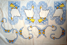 DUCK cut and sew 100% cotton fabric oven gloves pot holders applique blue yellow