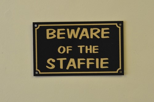 Beware the staffie sign or - staffie,
