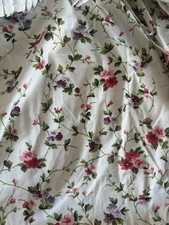 Pair of Vintage Handmade Unlined Curtains Laura Ashley Priory Cotton Fabric