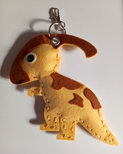 Felt dinosaur parasaurolophus - felt,