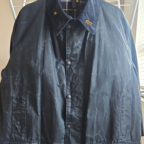 Barbour border navy waxed - navy,