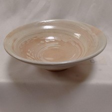 Japanese Matcha Tea Bowl, Hagi Ware utensils flat bowl kiln Moto Shiroyama made