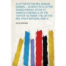 Letter to the Rev. Samuel