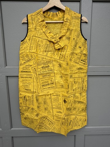 Vintage 60s yellow mod paper - mod,