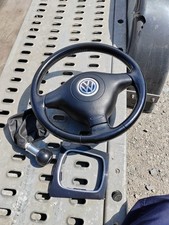 Golf MK4 Passat B5.5 Leather 3 Spoke Steering Wheel & Audi A4 B6 Gearknob VGC