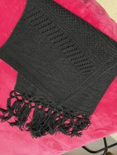 Extra Large Wool Scarf Black