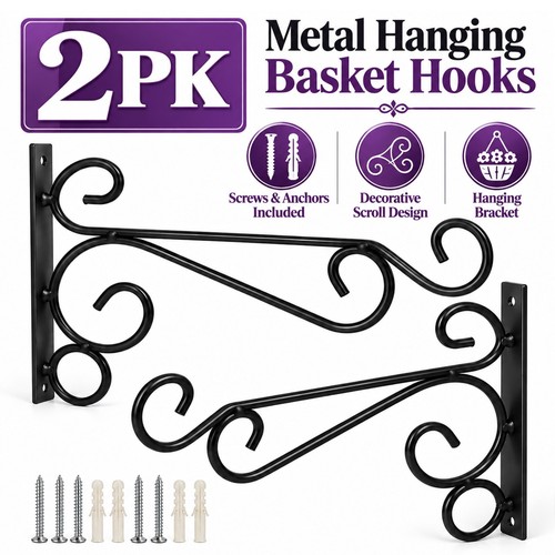 8pk hanging basket brackets - 2-8pk,