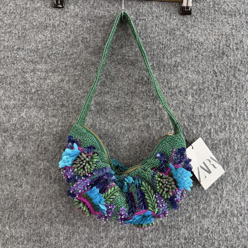 Zara beaded floral shoulder - zara,