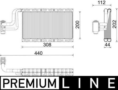 Mahle evaporator ae191000p - evaporator,