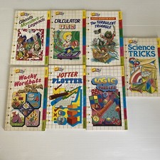 7 x Fun Fax Organiser Books Wacky Wordbats Logic Puzzles Science Tricks Jotter