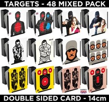 HOSTILE COMBAT TACTICAL 14cm Shooting Targets Air Rifle Pistol Gun BB MIX 48 Pcs