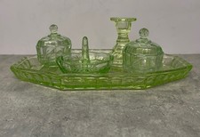 Art Deco Uranium Green Glass