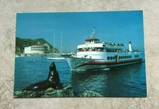 VINTAGE UNUSED POSTCARD CATALINA CRUISER BOAT SANTA CATALINA CALIFORNIA