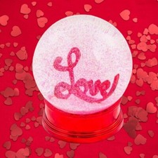 Love Glitter Snow Globe Red