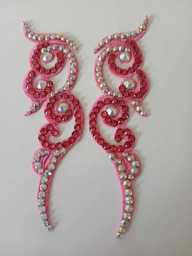 Small pair cerise1 diamante - cerise1,