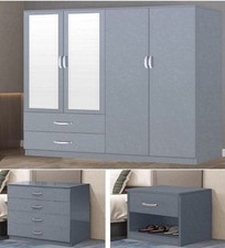 High Gloss Grey Bedroom