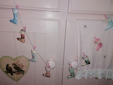 8 Mini Stocking Boot Bunting Garland Sanderson Cath Kidston Designs Display  