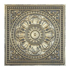 Vintage embossed tin ceiling tiles Decorative 3D panels PL17 Ancient gold 10pcs