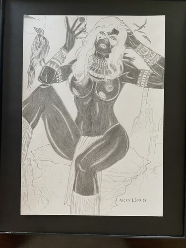 West crow original art 9x12 - crow,