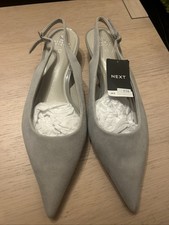 Next Women’s Slingback Kitten Heel Pointed Toe Sandals Shoes Size 6