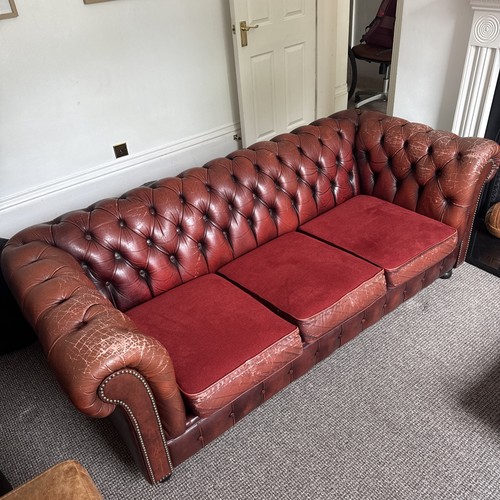 Chesterfield leather seater - chesterfield, 3-seater